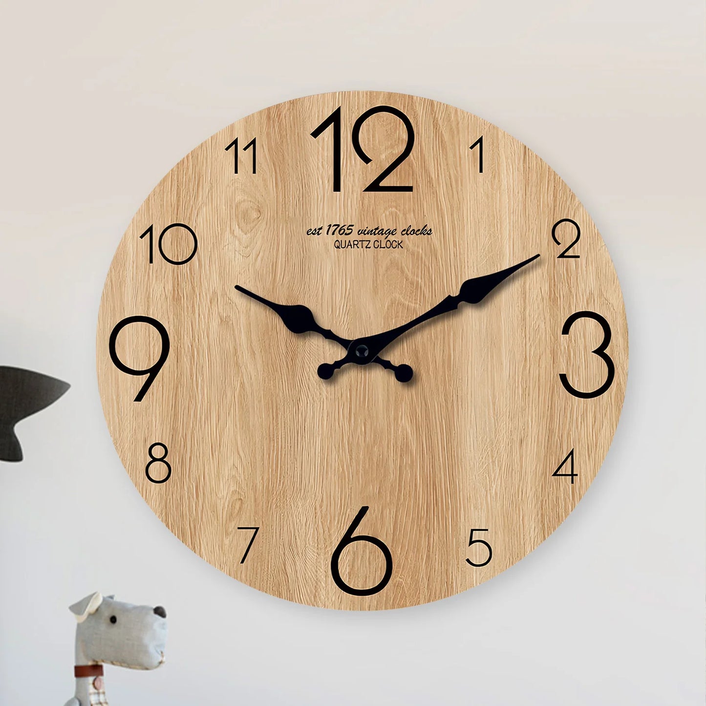 Horloge Murale Moderne - Texture Bois
