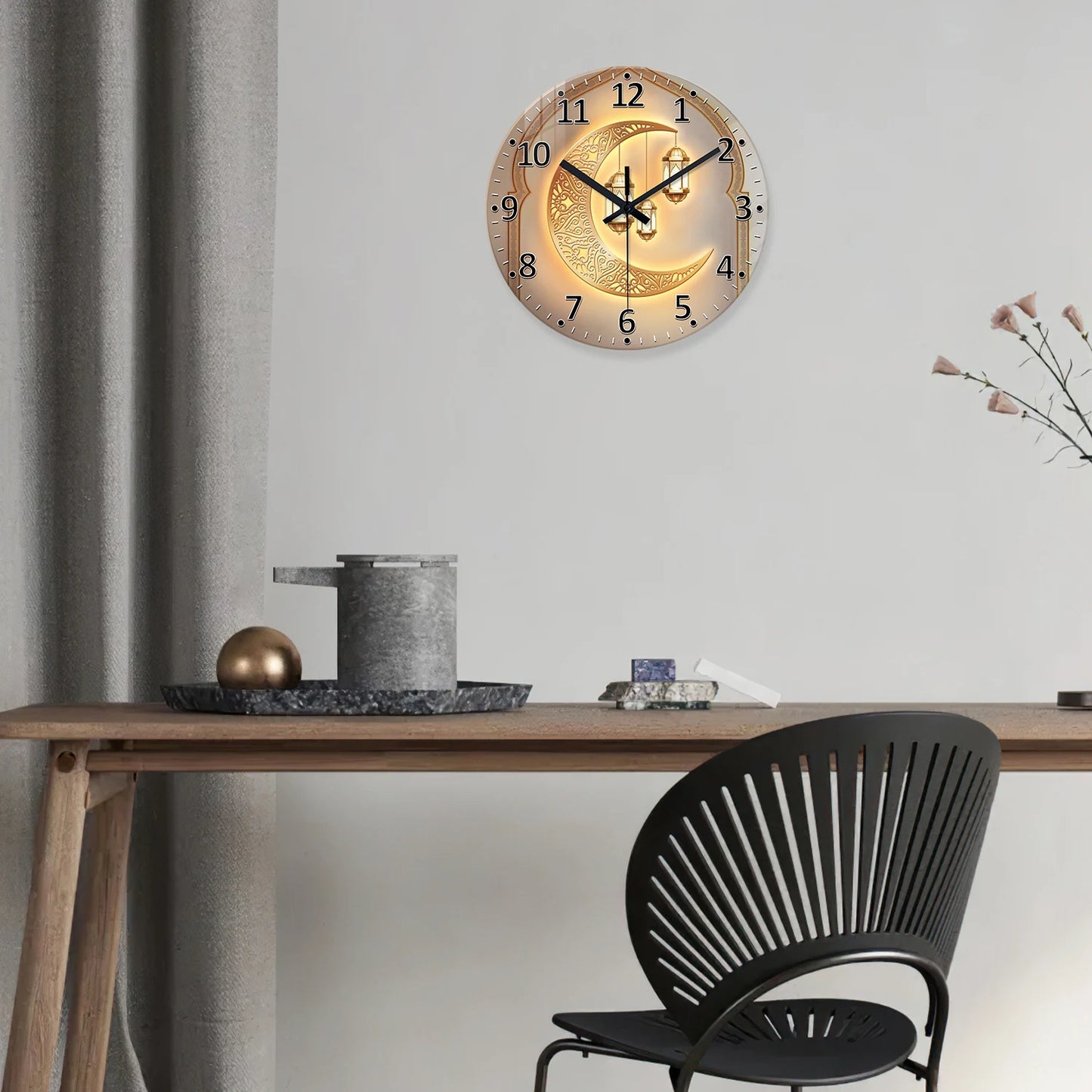 Horloge Murale Islam - Croissant de Lune