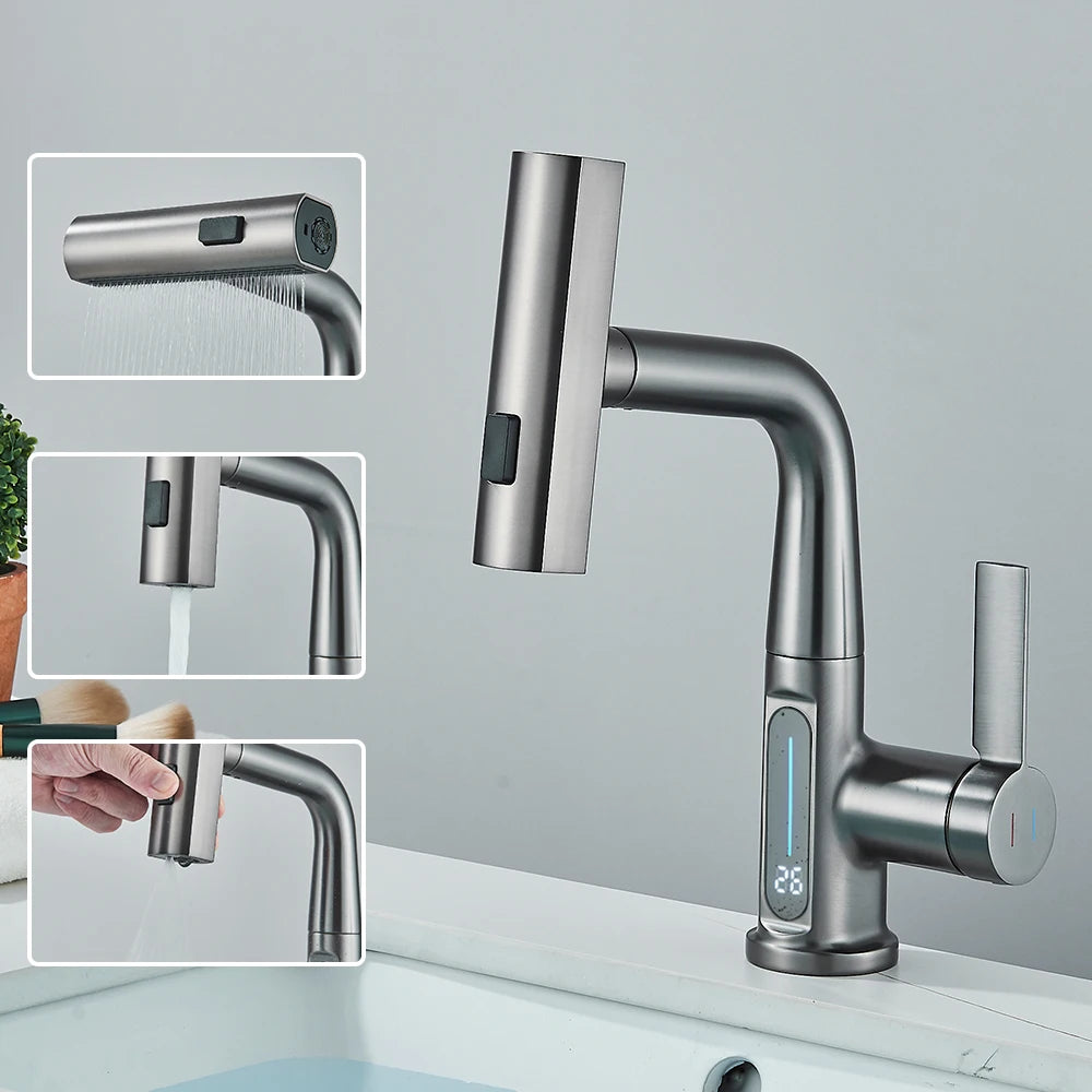 Robinet Lavabo Afficheur numerique – Capteur Infrarouge,