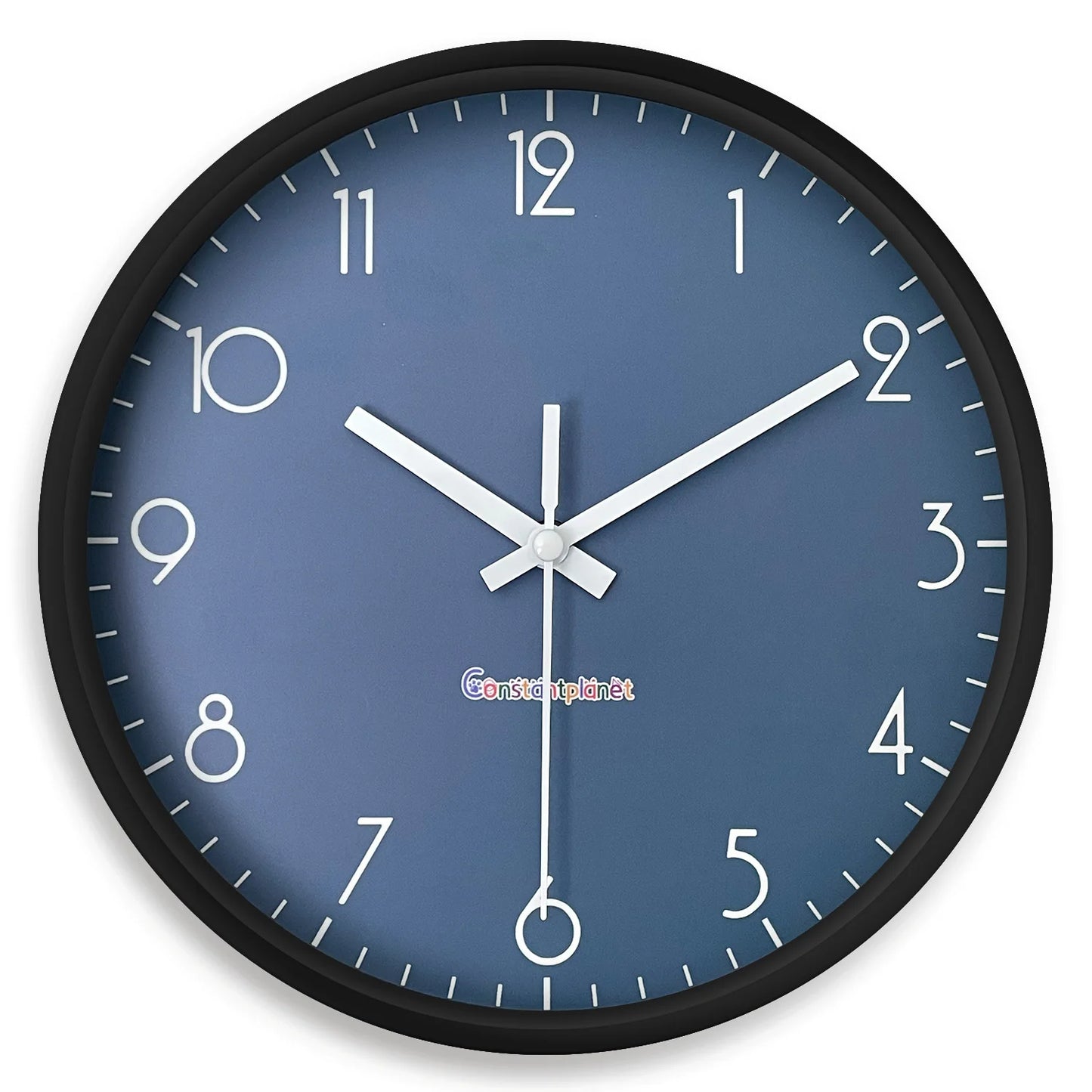 Horloge Murale Moderne à Fond Bleu