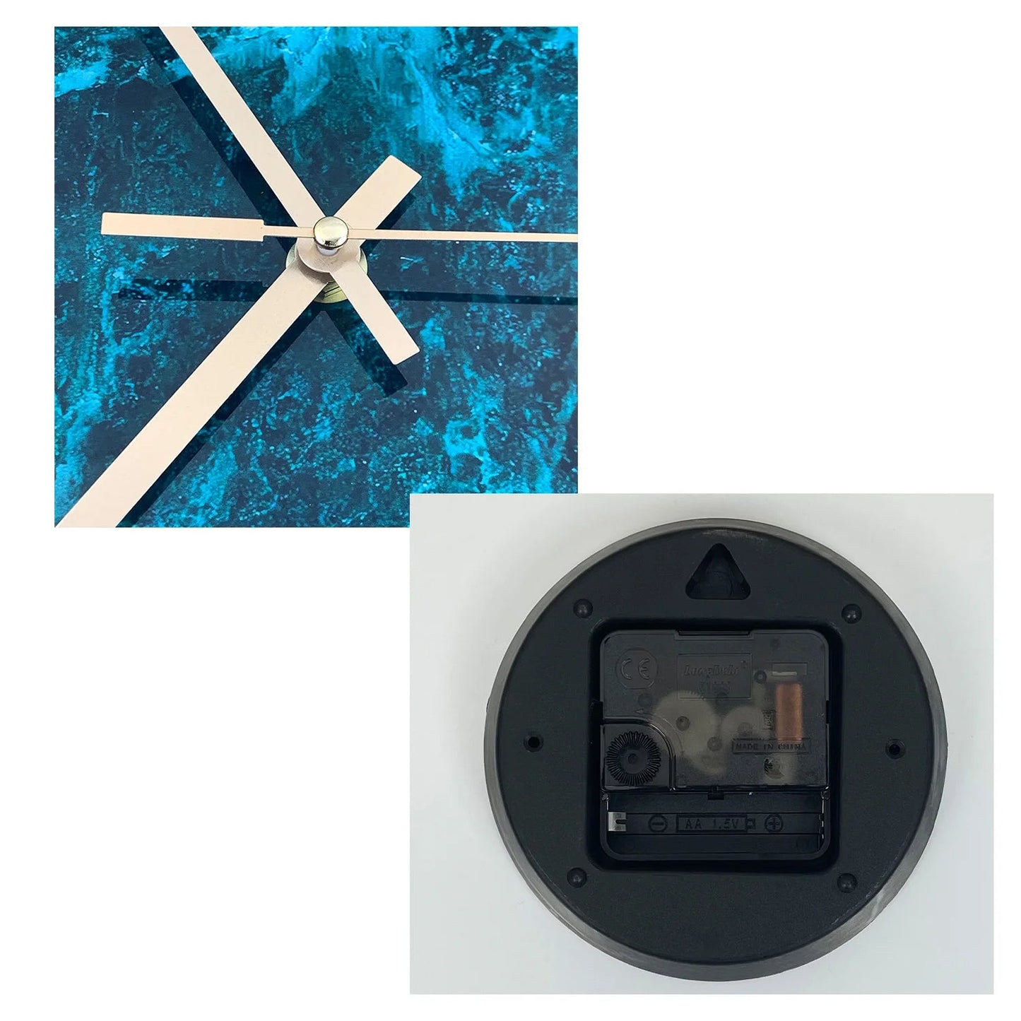 Horloge Murale Moderne - Design Marbre Vert