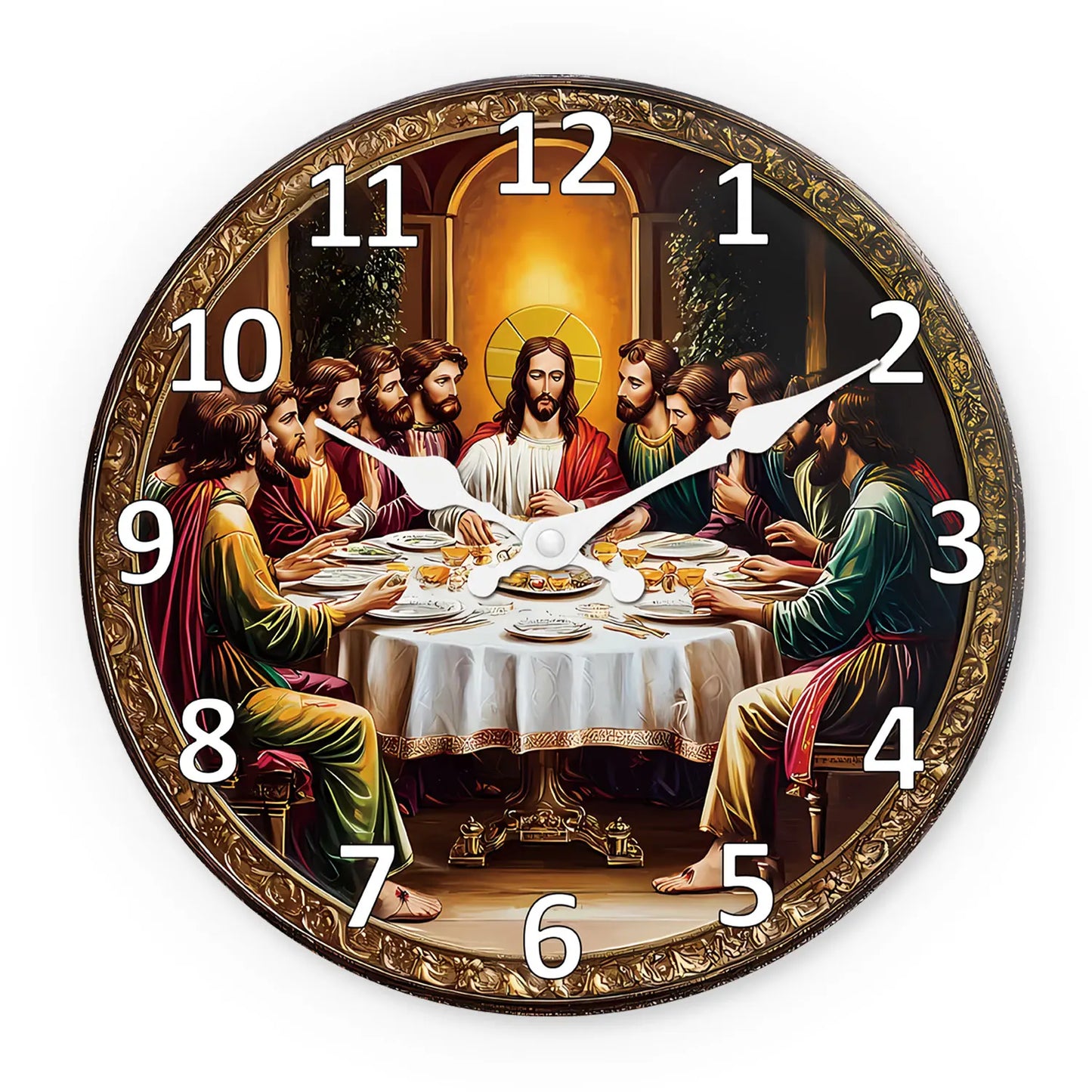 Horloge Murale Rétro - Design "Le Dernier Dîner"
