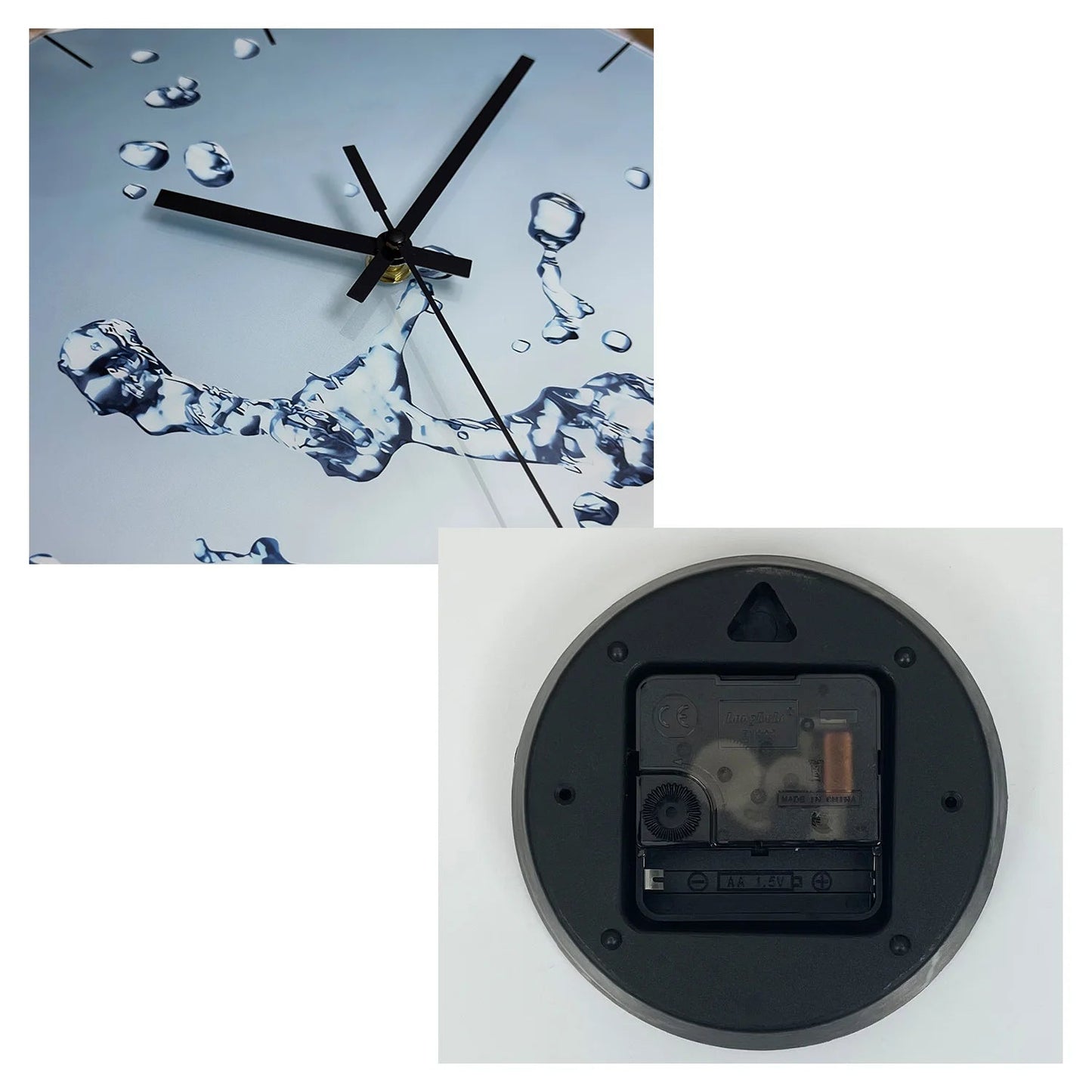 Horloge Murale Moderne - Design Goutte d'Eau en Verre