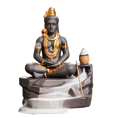 Porte Encens Shiva Bouddha | Porte-Encens en Argile Violette