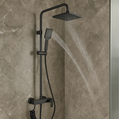 Douche thermostatique - Ensemble Douche Piano  – 4 Fonctions, Température Réglable