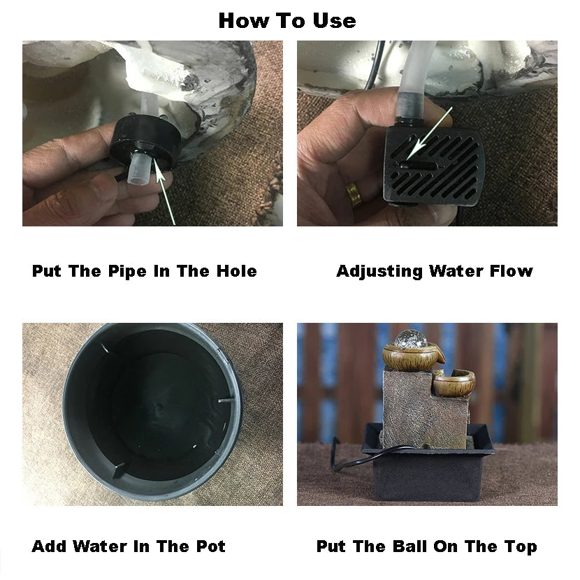 Fontaine d'intérieur Feng Shui Artisanale