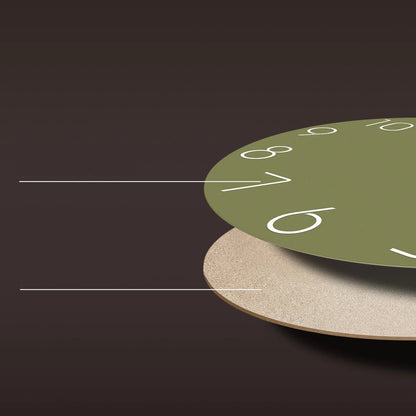 Horloge Murale Moderne avec Fond Vert