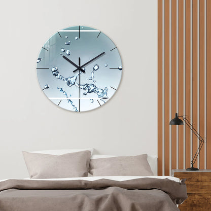 Horloge Murale Moderne - Design Goutte d'Eau en Verre