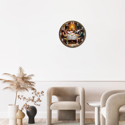 Horloge Murale Rétro - Design "Le Dernier Dîner"