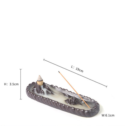 Porte Encens Montagne | Brûleur d'Encens en Argile Violette
