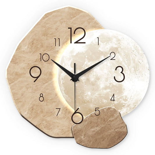 Horloge Murale Moderne - Lune et éclat