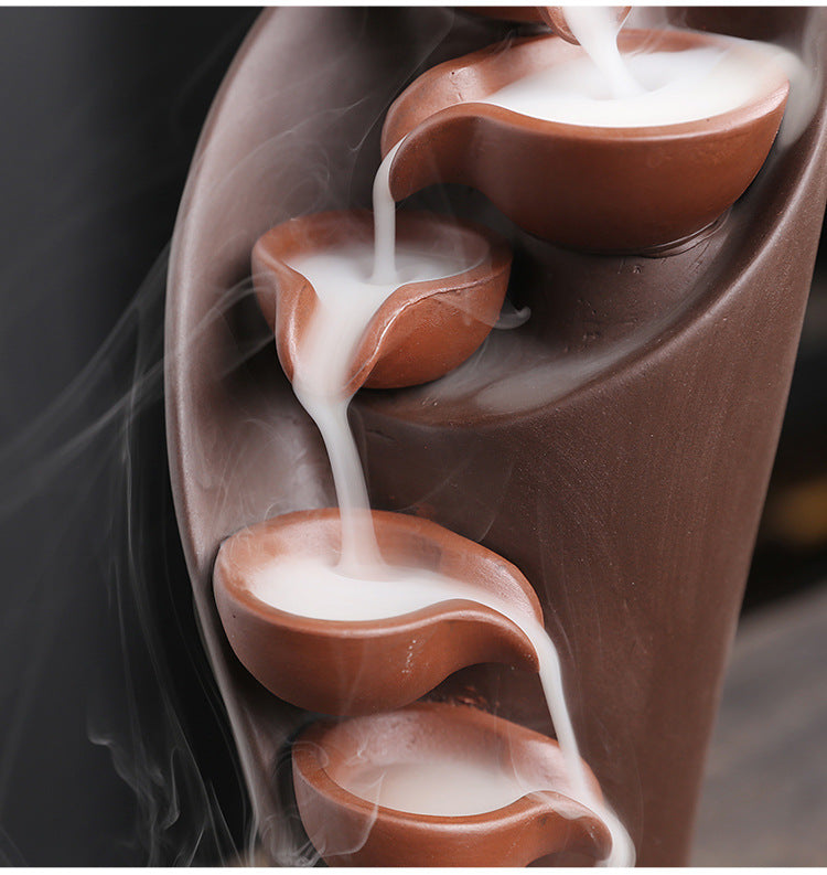 Porte Encens Céramique Créatif | Brûleur d'Encens Cascade