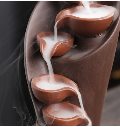 Porte Encens Céramique Créatif | Brûleur d'Encens Cascade