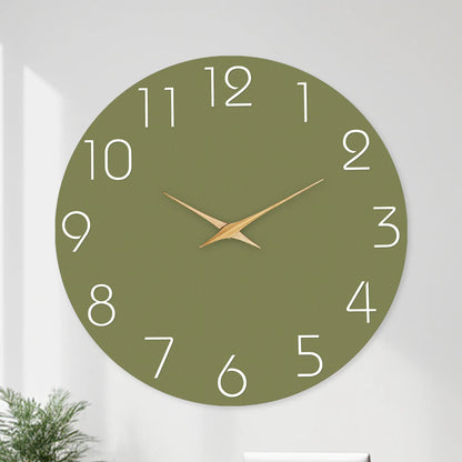 Horloge Murale Moderne avec Fond Vert