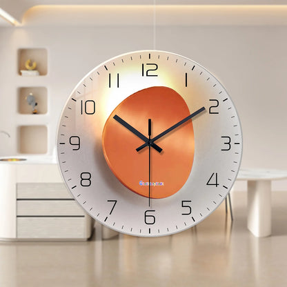 Horloge Murale en Verre - Cadran Mandarine