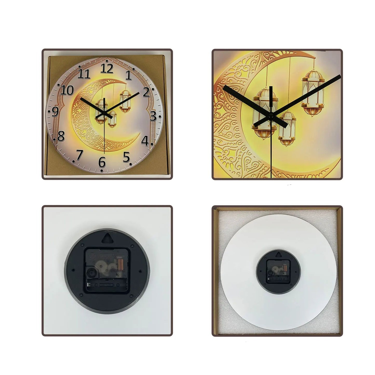 Horloge Murale Islam - Croissant de Lune
