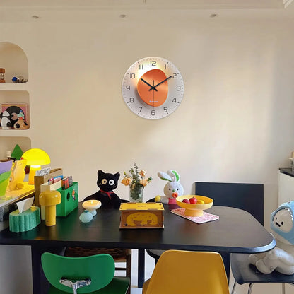 Horloge Murale en Verre - Cadran Mandarine