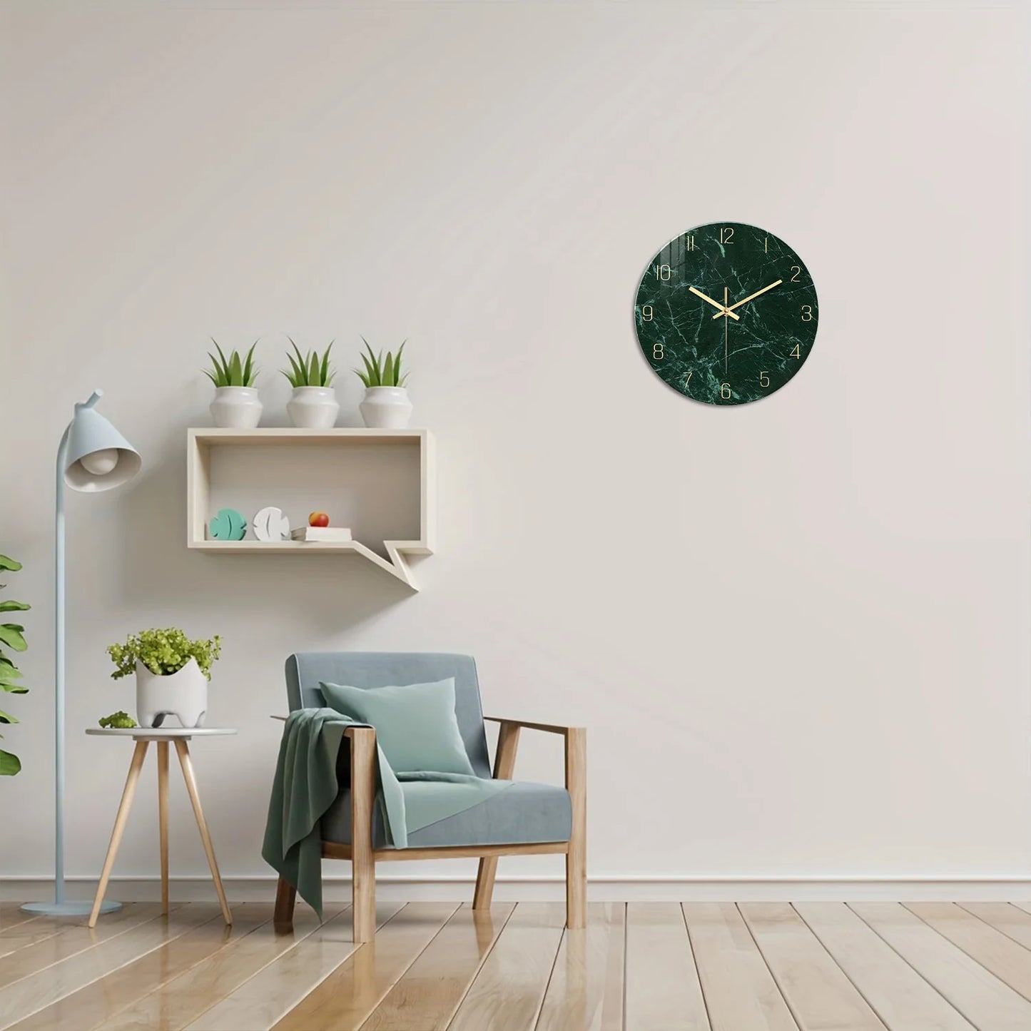 Horloge Murale -Marbre Vert