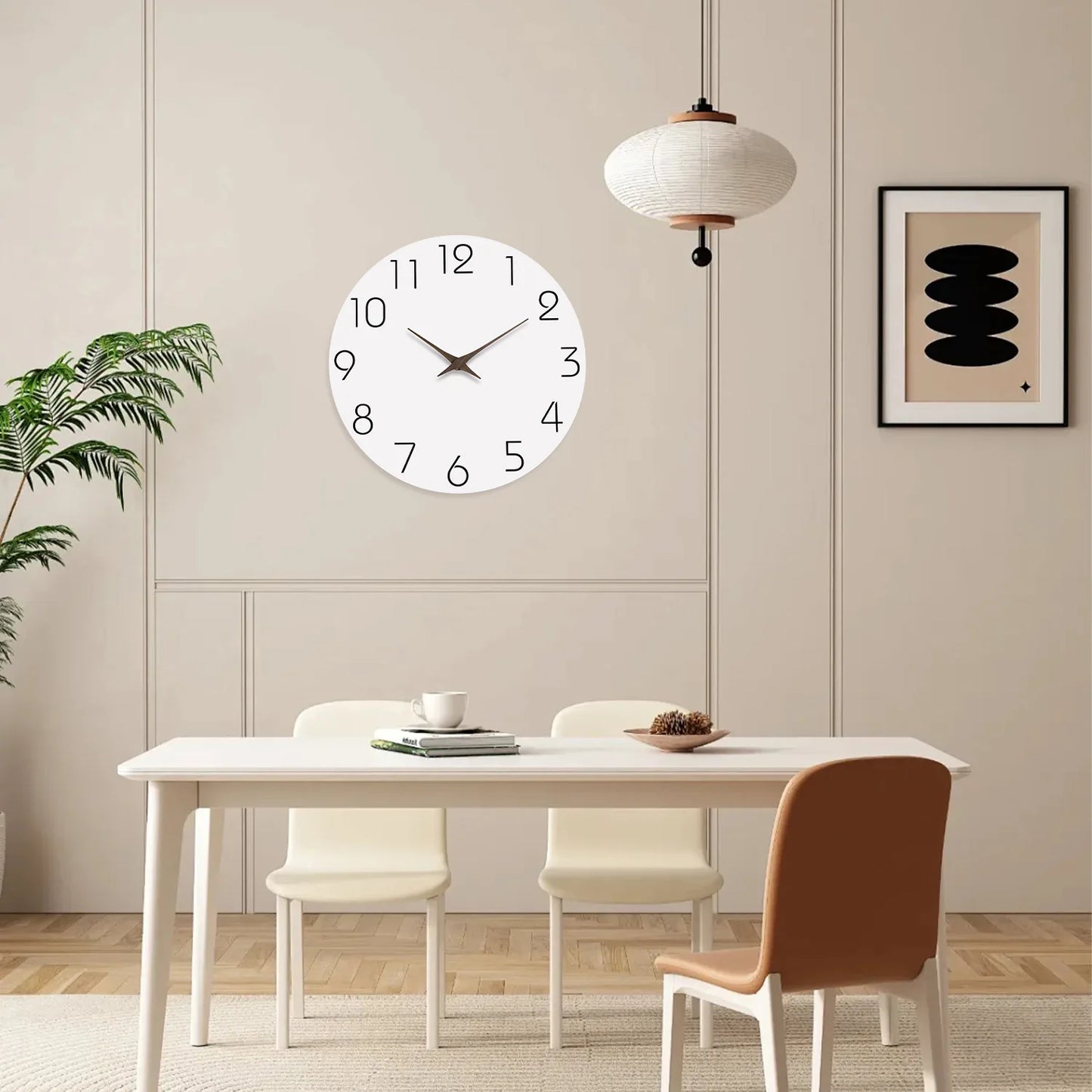 Horloge Murale en Bois Blanc