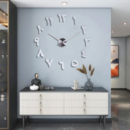 Horloge Murale Moderne avec Chiffres Arabes