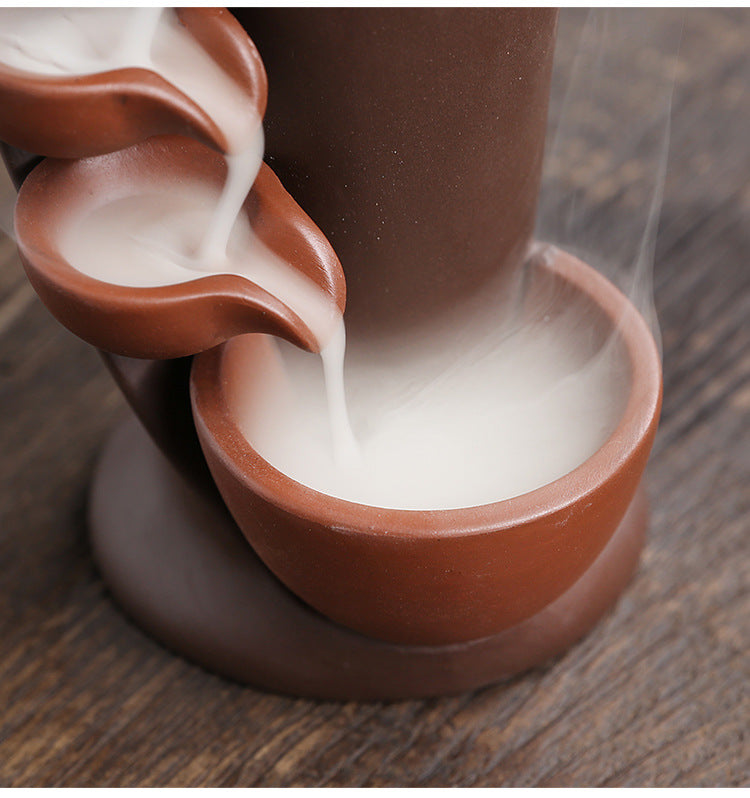 Porte Encens Céramique Créatif | Brûleur d'Encens Cascade