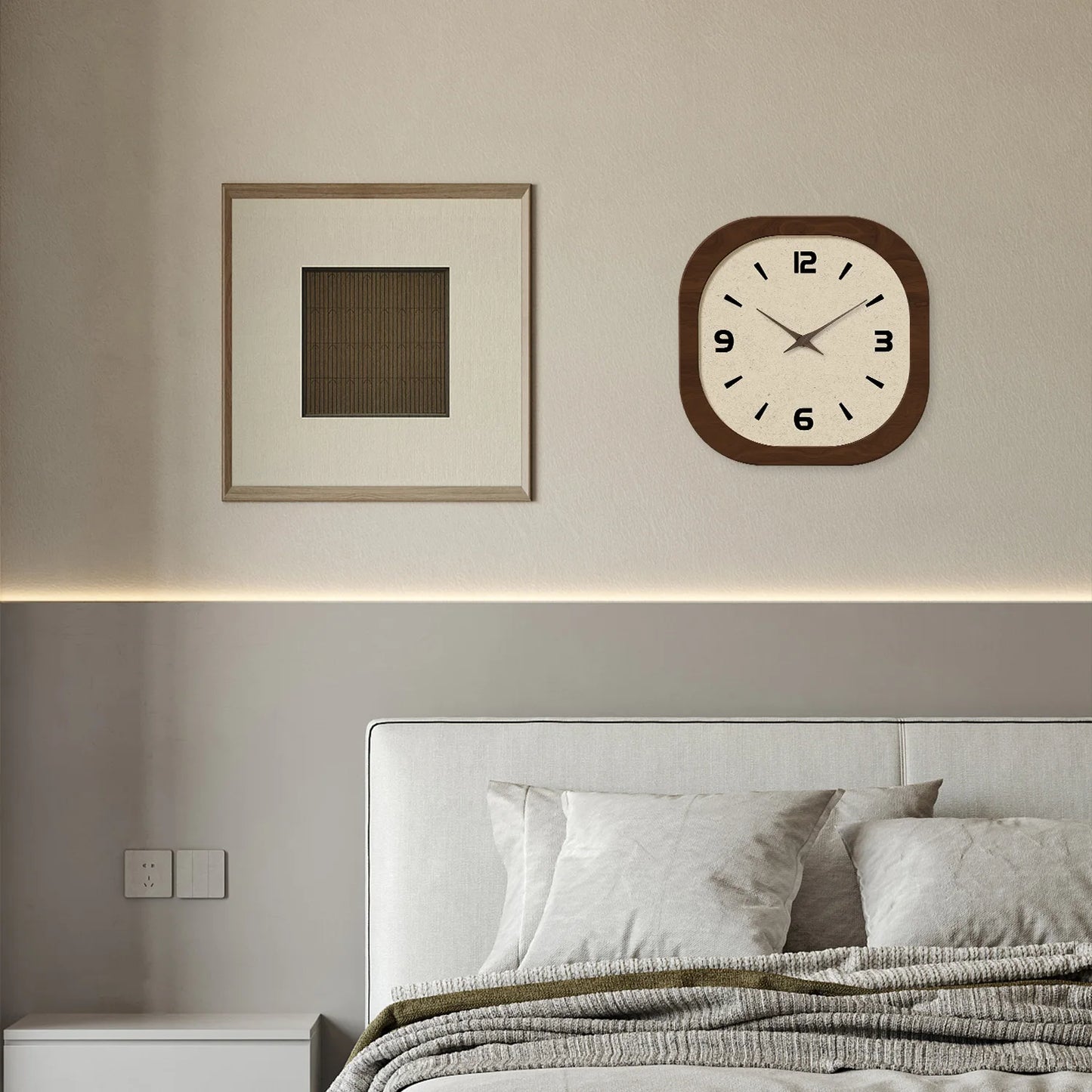 Horloge Murale Rétro Française - Design Crème et Porcelaine