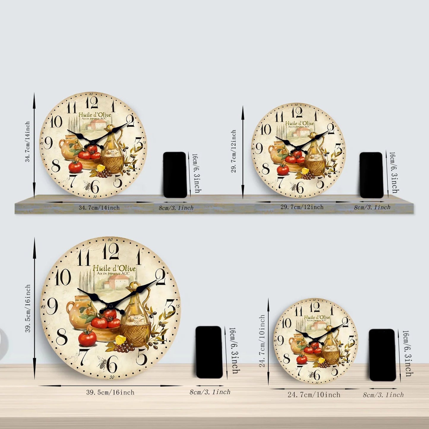 Horloge Murale Rétro Provençale