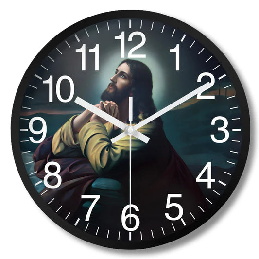 Horloge Murale Rétro Religieuse - Jesus Prières