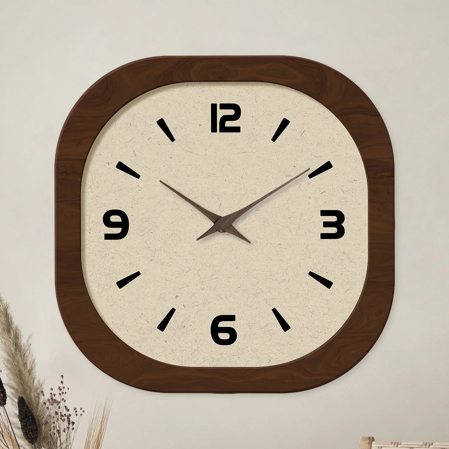 Horloge Murale Rétro Française - Design Crème et Porcelaine