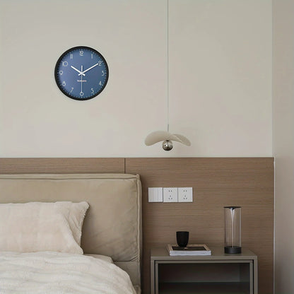 Horloge Murale Moderne à Fond Bleu
