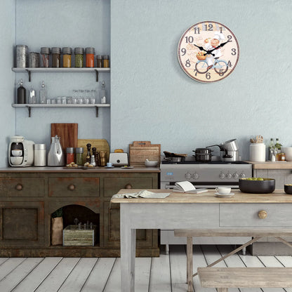 Horloge Murale Rétro Chef Italien à Vélo