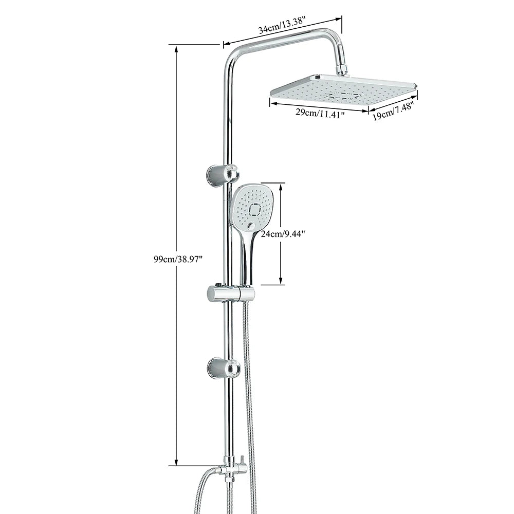 Douche Thermostatique - Douche Pluie – Hauteur Réglable, Design Moderne