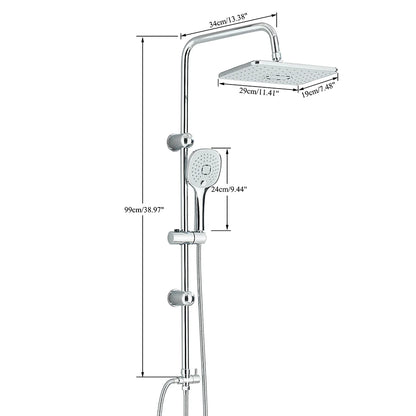 Douche Thermostatique - Douche Pluie – Hauteur Réglable, Design Moderne