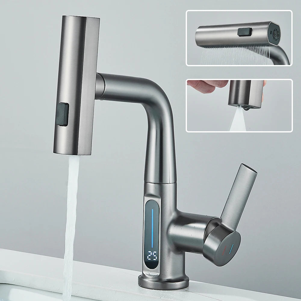 Robinet Lavabo Afficheur numerique – Capteur Infrarouge,