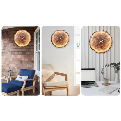 Horloge Murale en Bois - Texture Naturelle