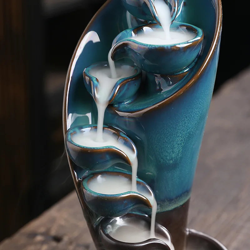 Porte Encens Céramique Créatif | Brûleur d'Encens Cascade