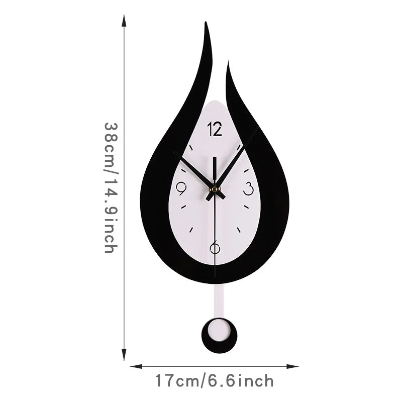 Horloge Murale à pendule - Goutte d'Eau