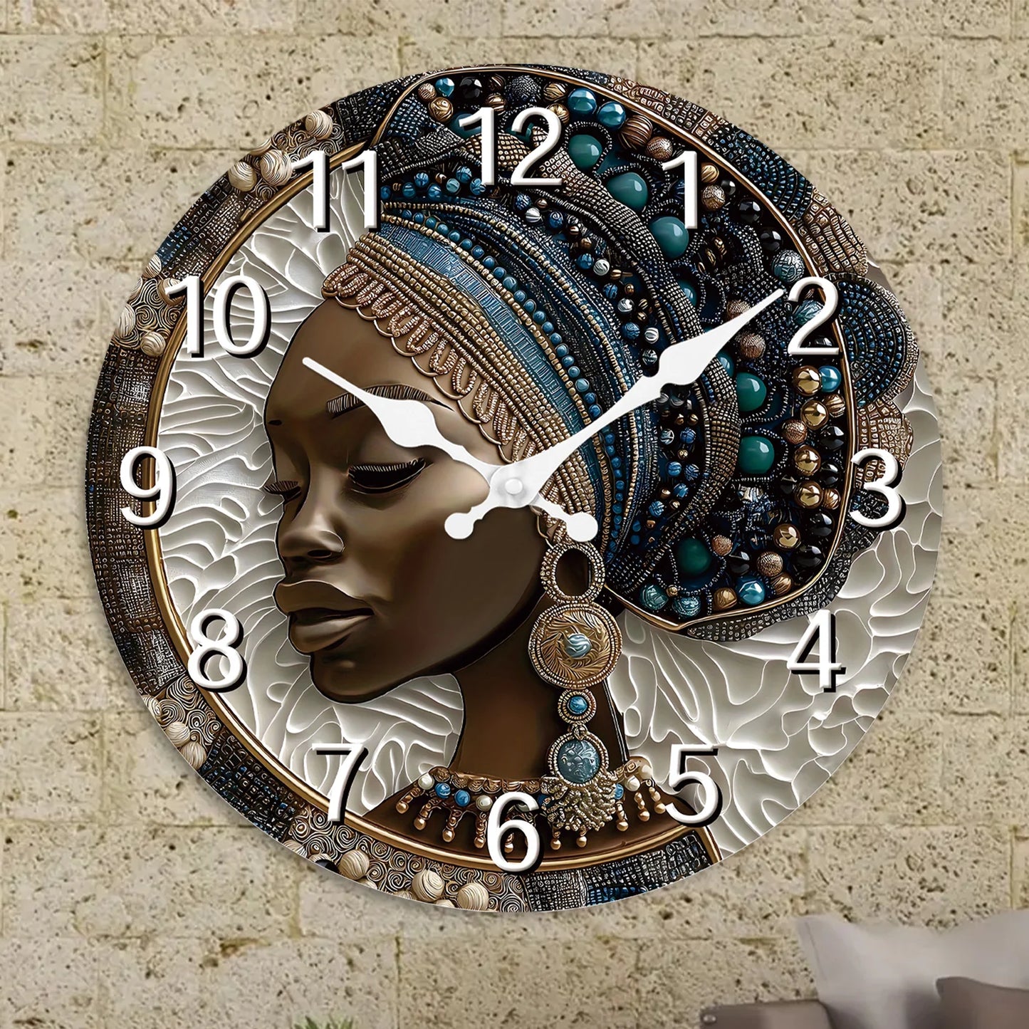 Horloge Murale Artistique Africaine
