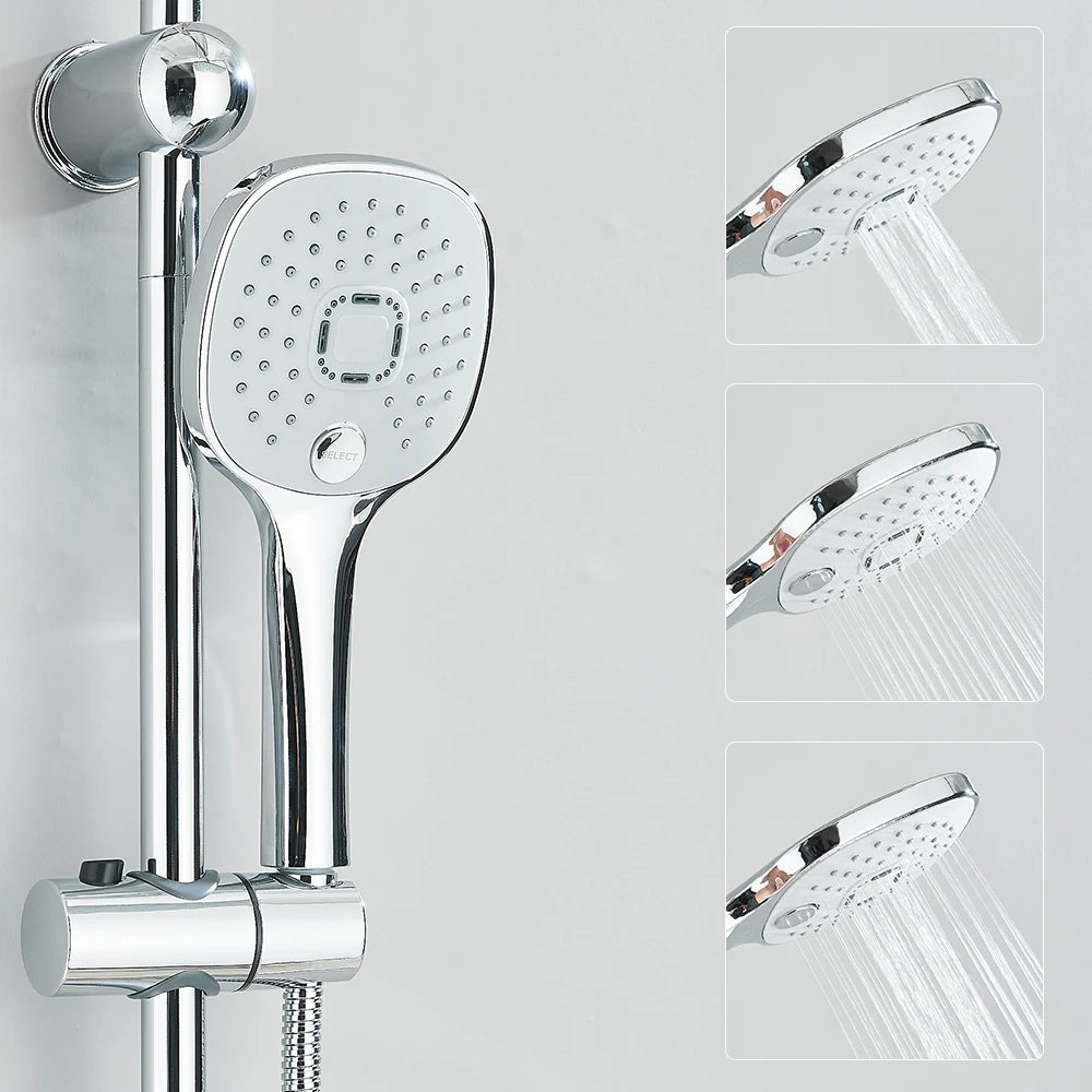 Douche Thermostatique - Douche Pluie – Hauteur Réglable, Design Moderne