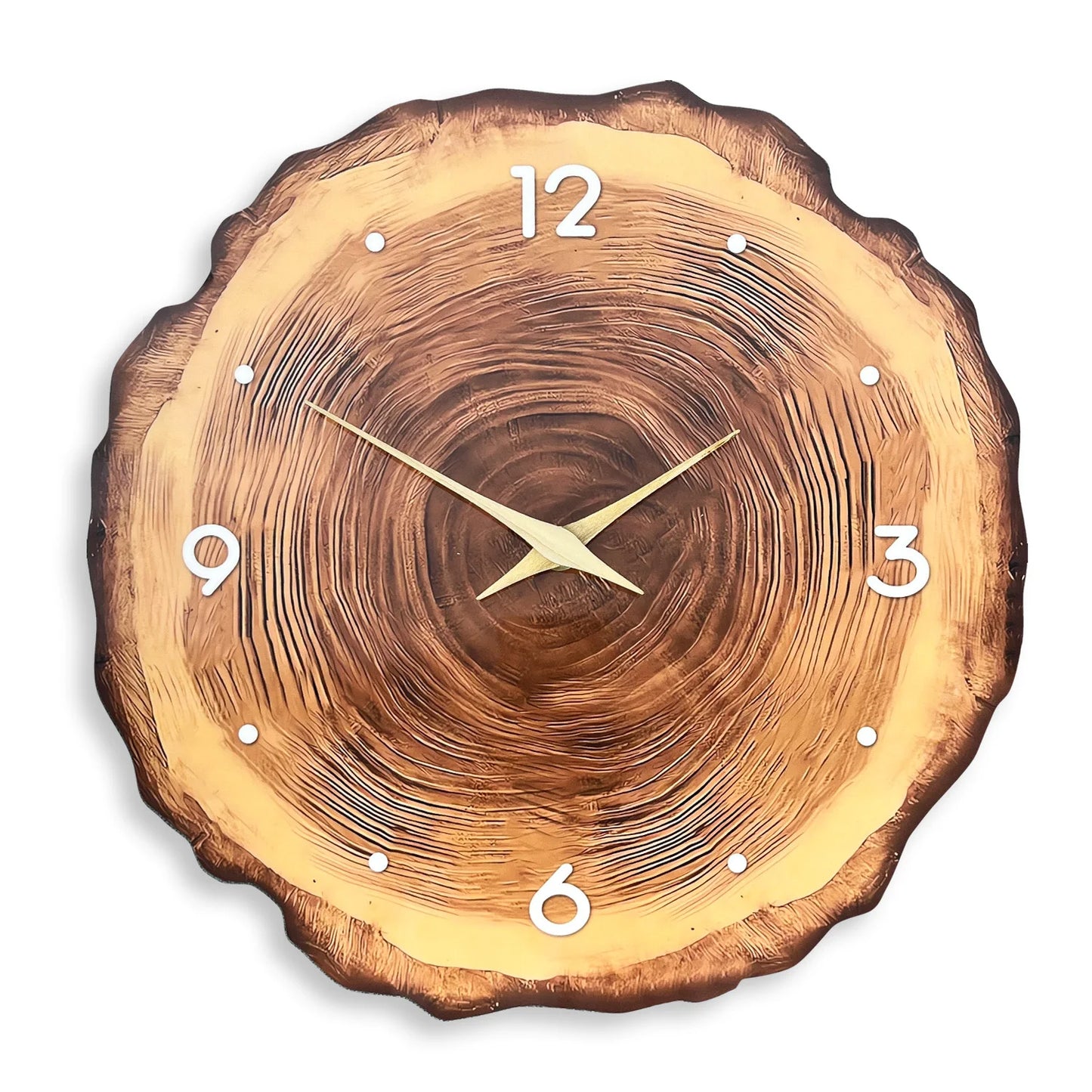 Horloge Murale en Bois - Texture Naturelle