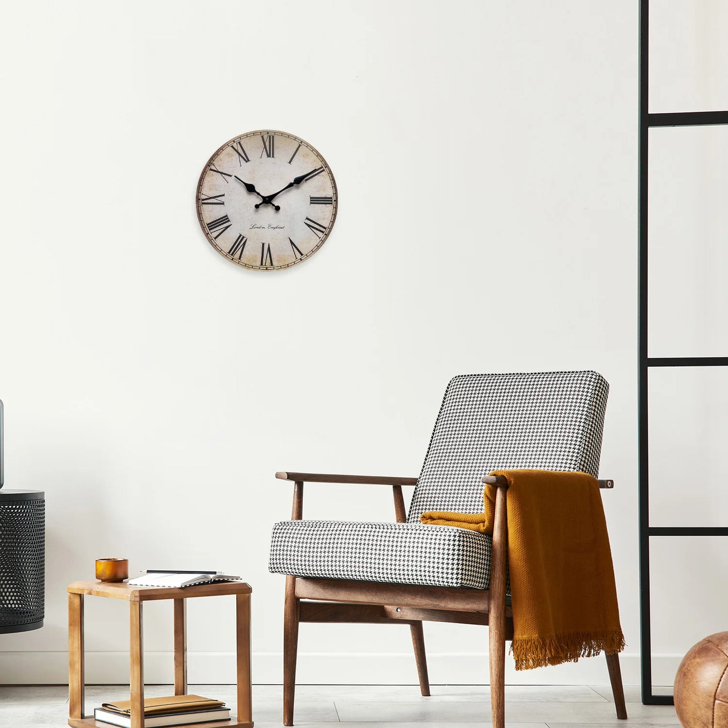 Horloge Murale Rétro Européenne - Chiffres Romains