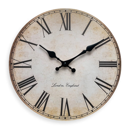 Horloge Murale Rétro Européenne - Chiffres Romains