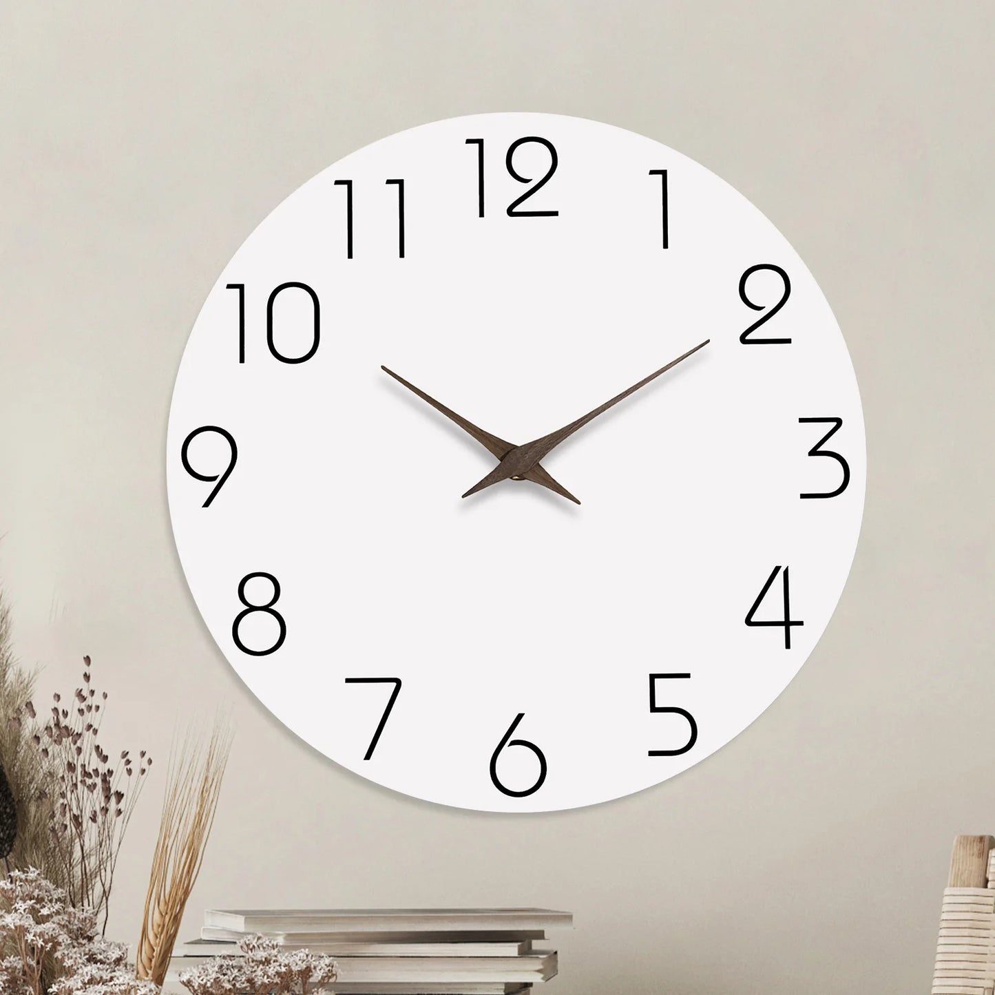 Horloge Murale en Bois Blanc