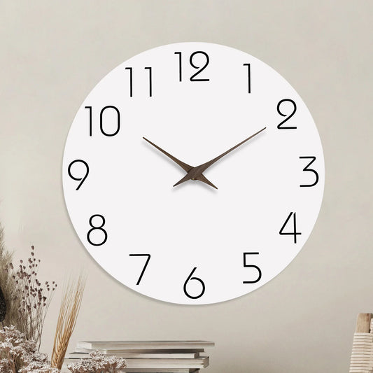 Horloge Murale en Bois Blanc