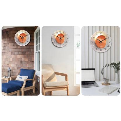 Horloge Murale en Verre - Cadran Mandarine
