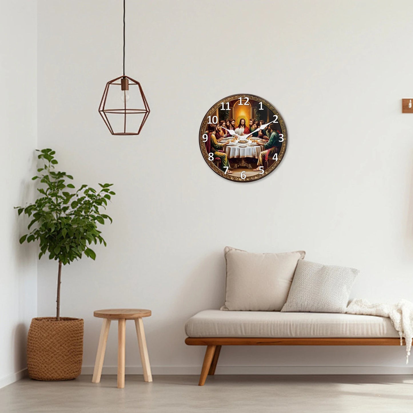 Horloge Murale Rétro - Design "Le Dernier Dîner"