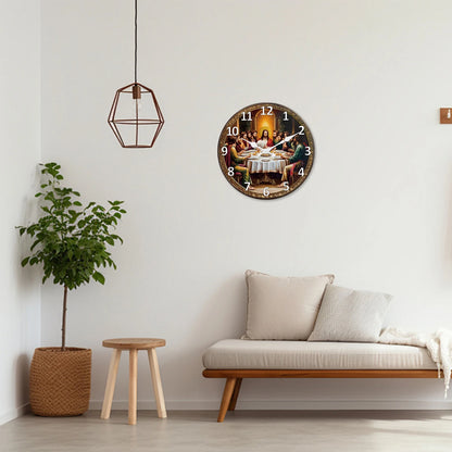 Horloge Murale Rétro - Design "Le Dernier Dîner"