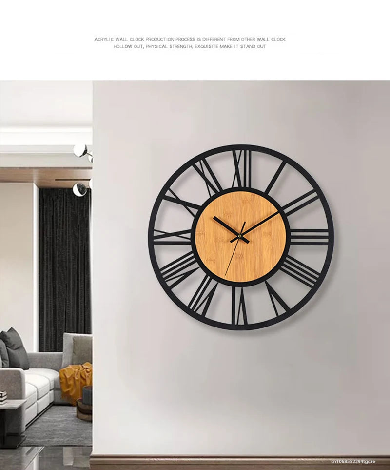 Horloge Murale Métallique Style Antique