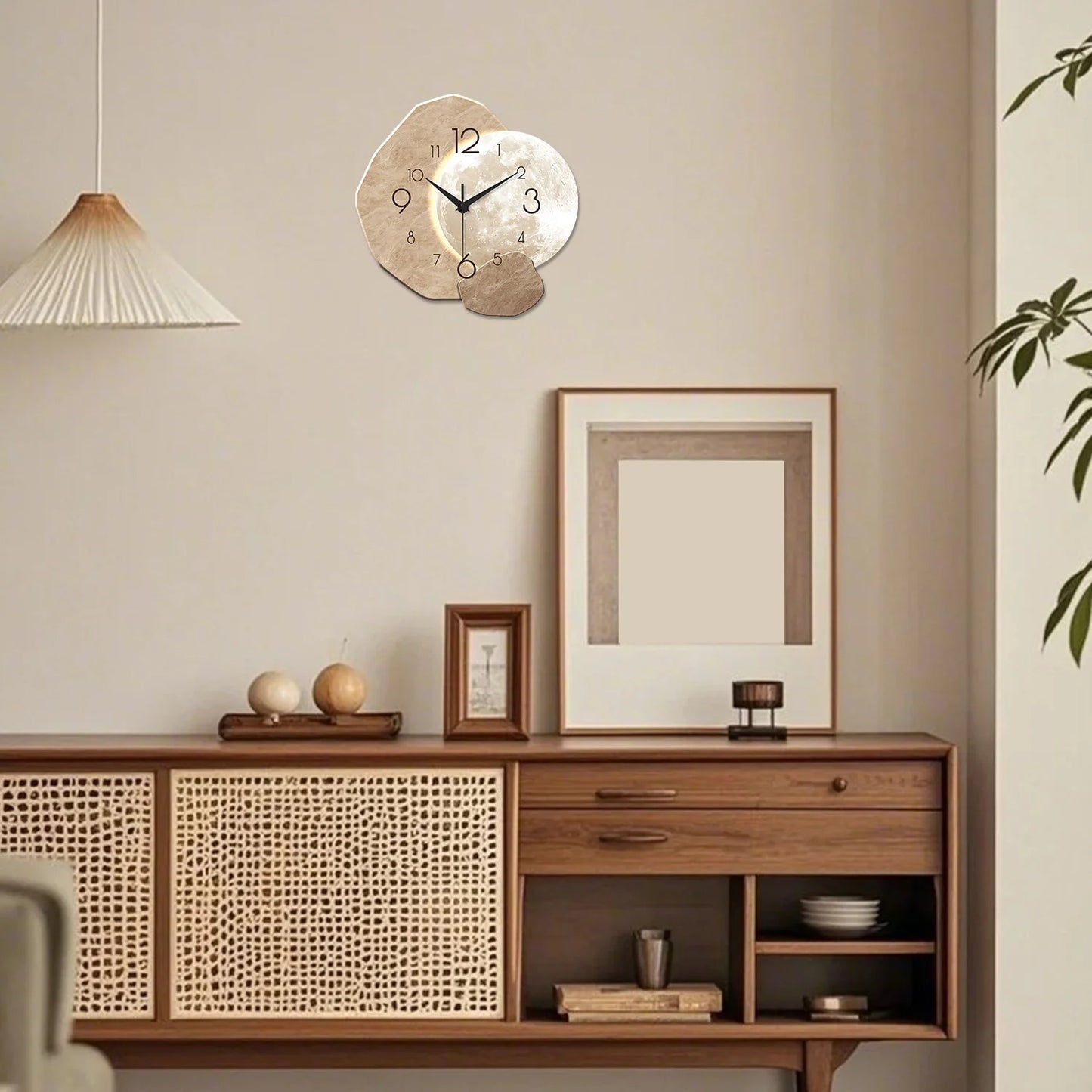 Horloge Murale Moderne - Lune et éclat