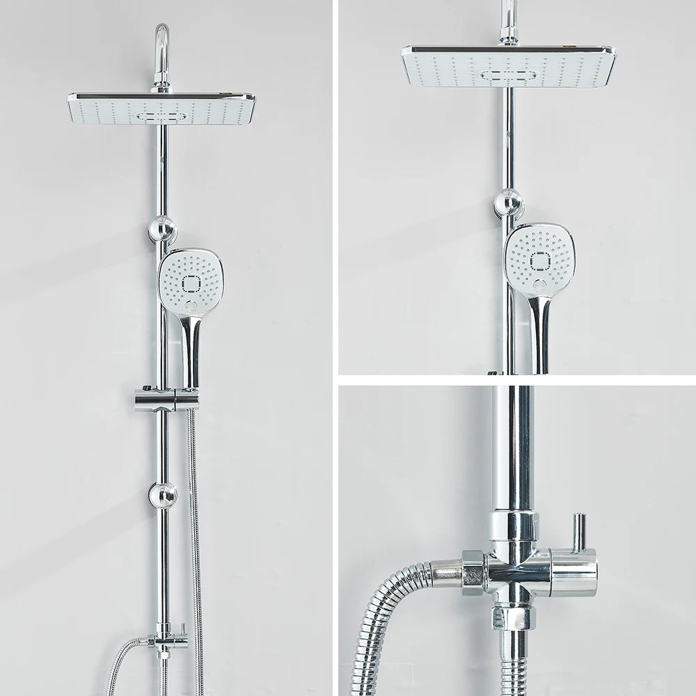 Douche Thermostatique - Douche Pluie – Hauteur Réglable, Design Moderne